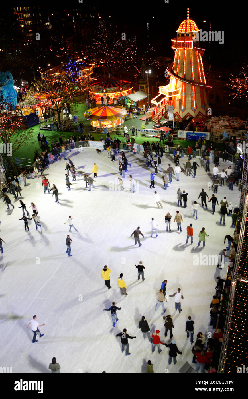 Winter Wonderland, Cardiff Civic Centre, Cardiff, Wales, UK Stock Photo