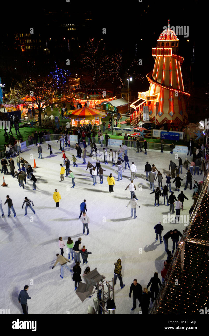 Winter Wonderland, Cardiff Civic Centre, Cardiff, Wales, UK Stock Photo