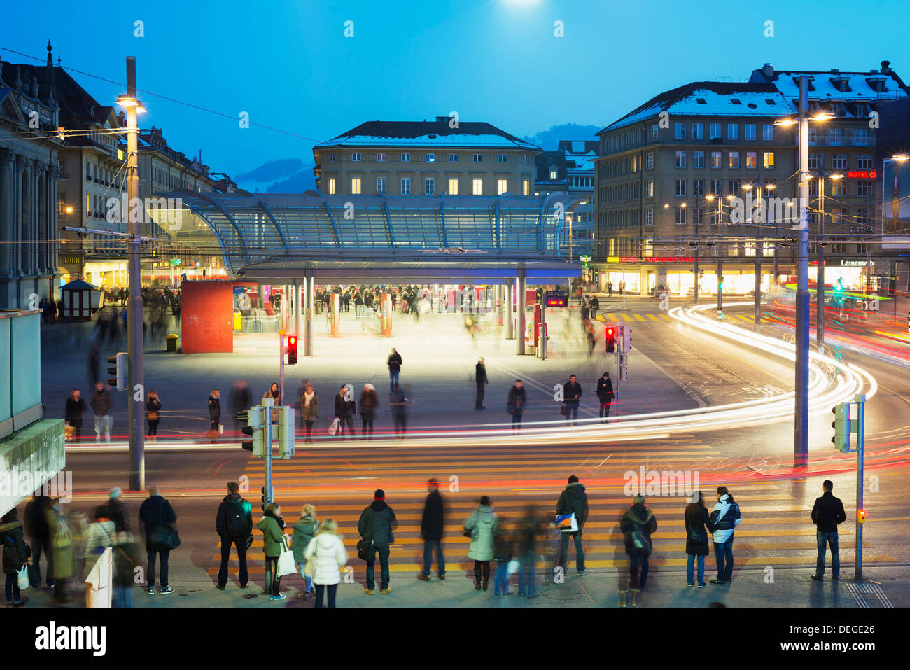 Bern train station, Bern, Switzerland, Europe Stock Photo
