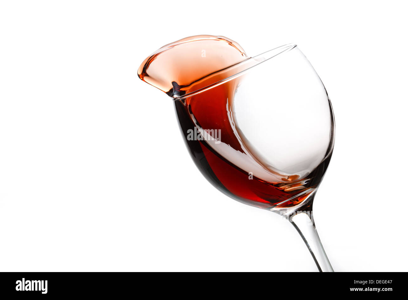 Slanted wine glass with isolated background hi-res stock photography and  images - Alamy