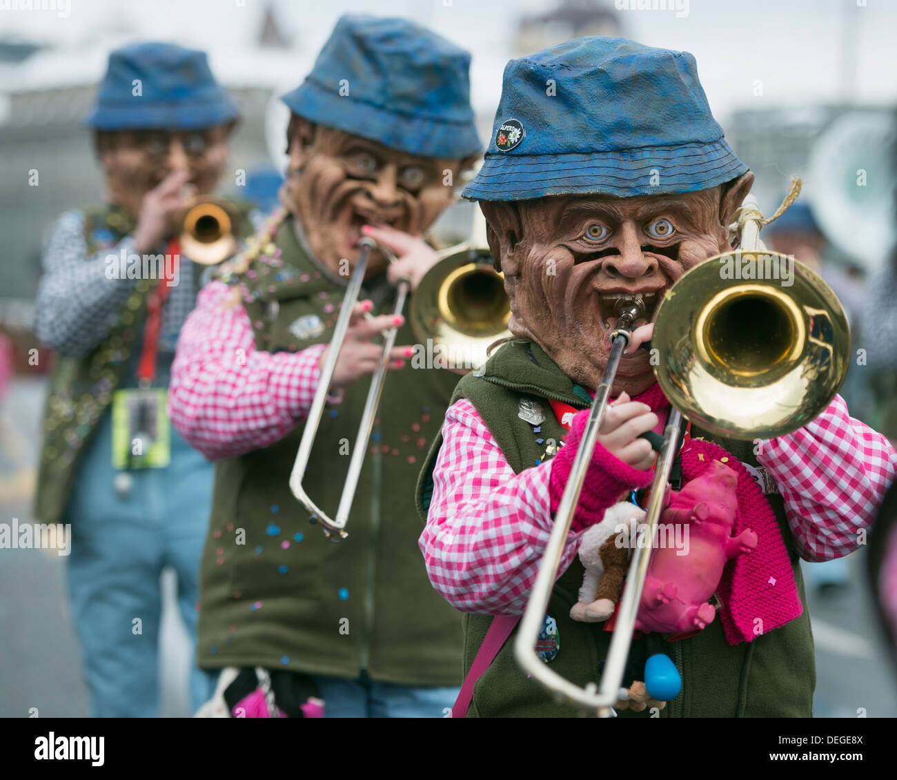 Fasnact spring carnival parade, Lucerne, Switzerland, Europe Stock Photo