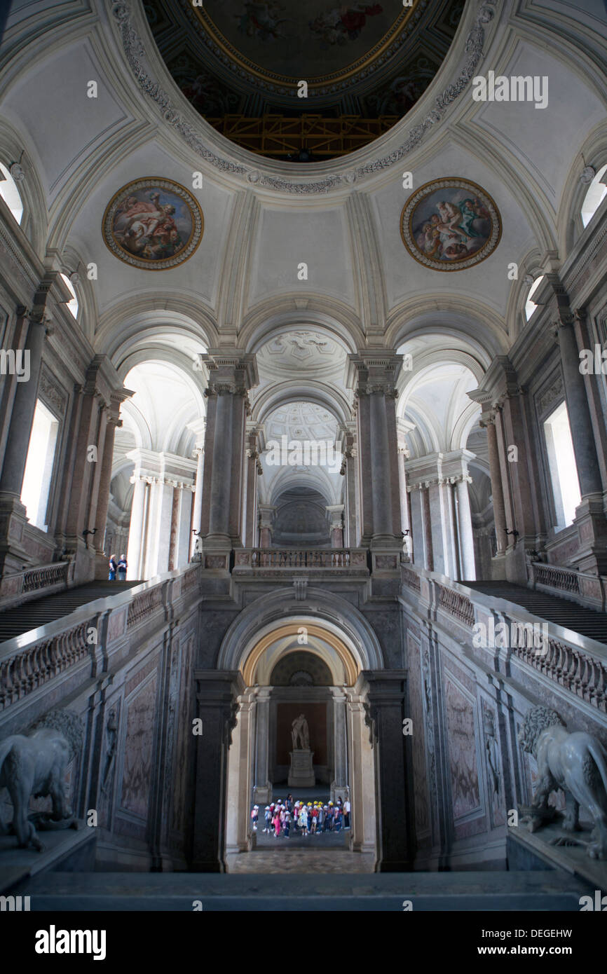Caserta Royal Palace Entrance hall and stairs of the royal apartments