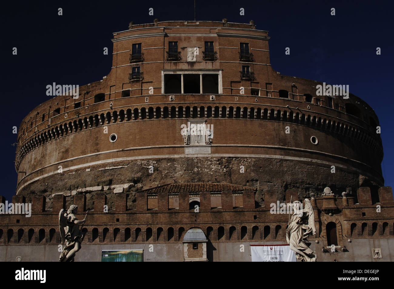 Italy. Rome. Mausoleum of emperor Hadrian or Castle Sant'Angelo Stock ...