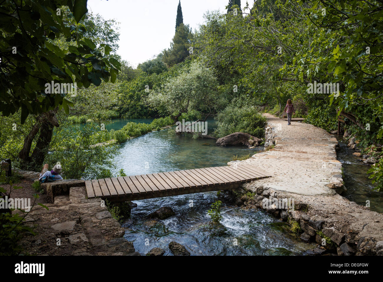 Banias nature reserve, Golan Heights, Israel, Middle East Stock Photo