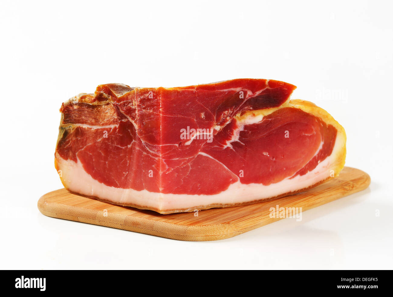 Prosciutto crudo Italian drycured ham Stock Photo Alamy
