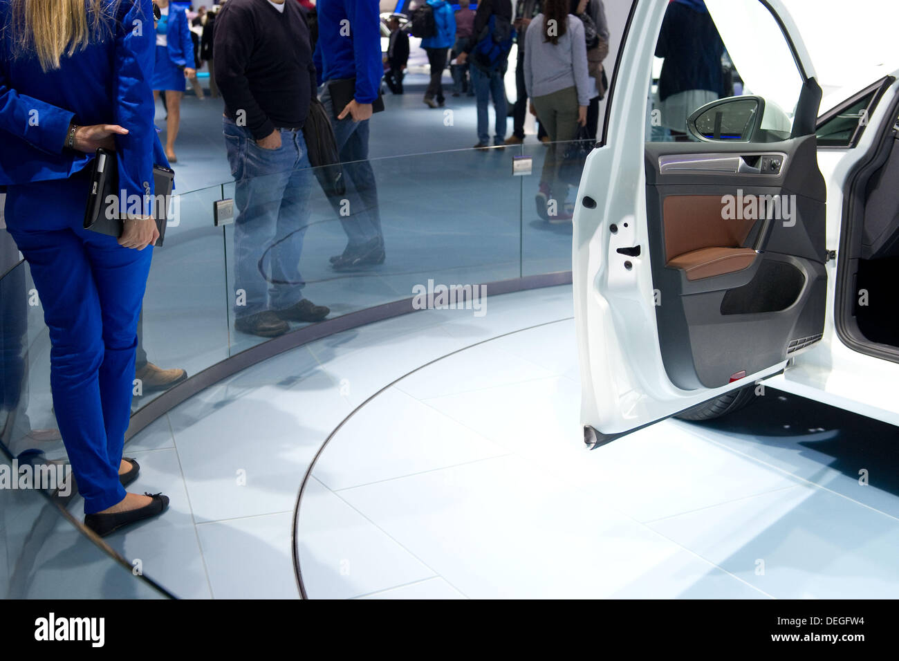 65th International Motor Show in Frankfurt, Germany. September 17th, 2013. The IAA is the world's largest exhibition for the auto industry. Nearly 1100 exhibitors from all over the world present on 12th to 22nd of September new models and futuristic prototypes. Photo: Jan Haas/dpa/Alamy Live News Stock Photo