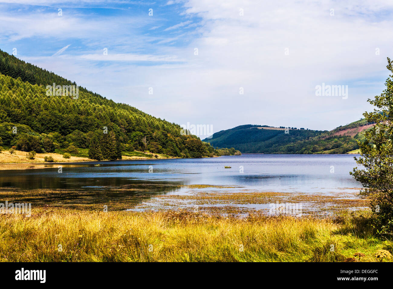View over the Talybont Reservoir in the Brecon Beacons, Wales, UK Stock Photo