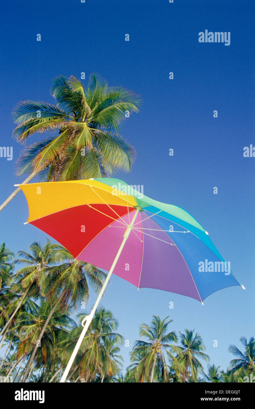 Beach umbrella at the beach Stock Photo Alamy