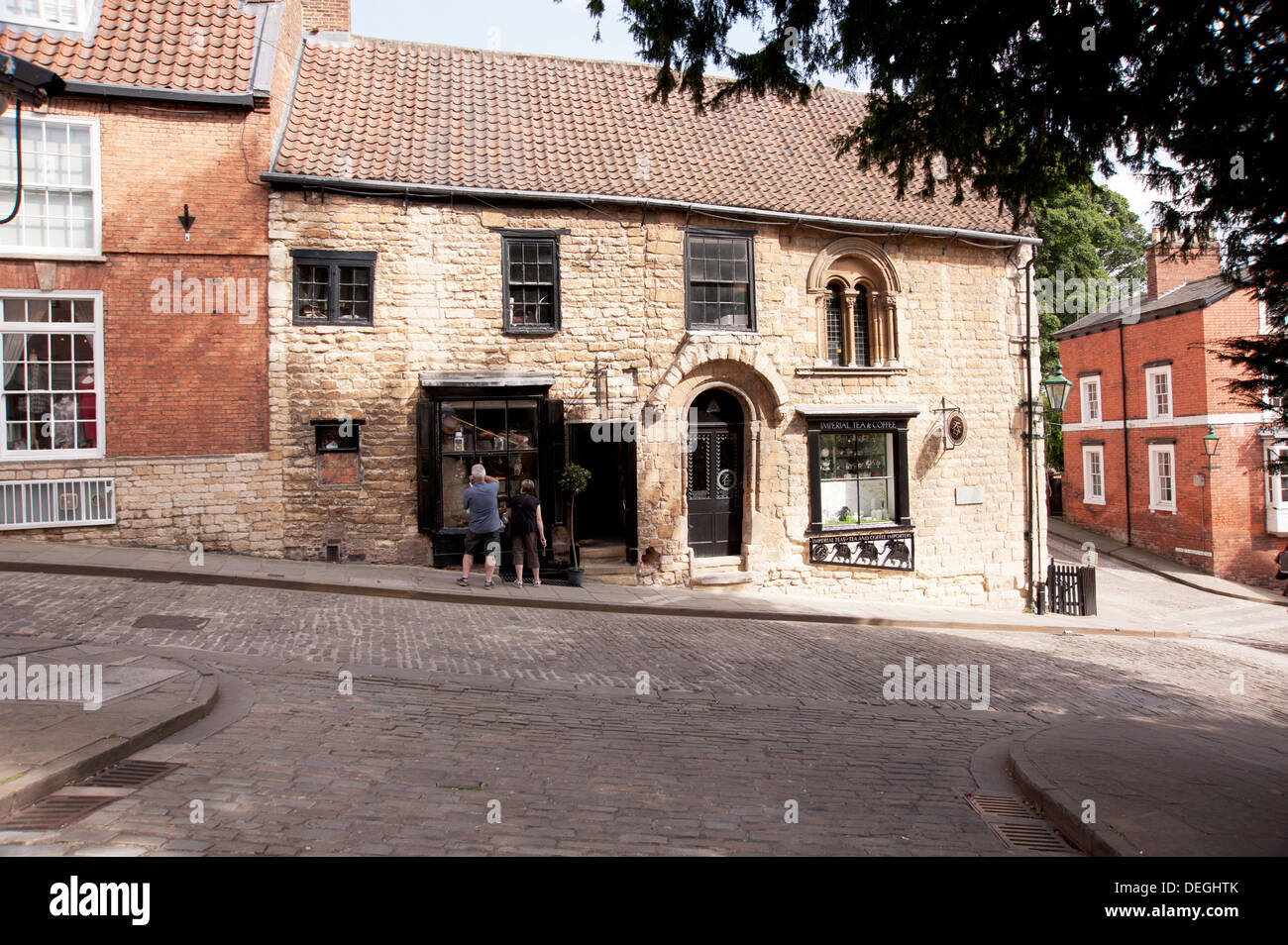 Norman House, Steep Hill, Lincoln Stock Photo