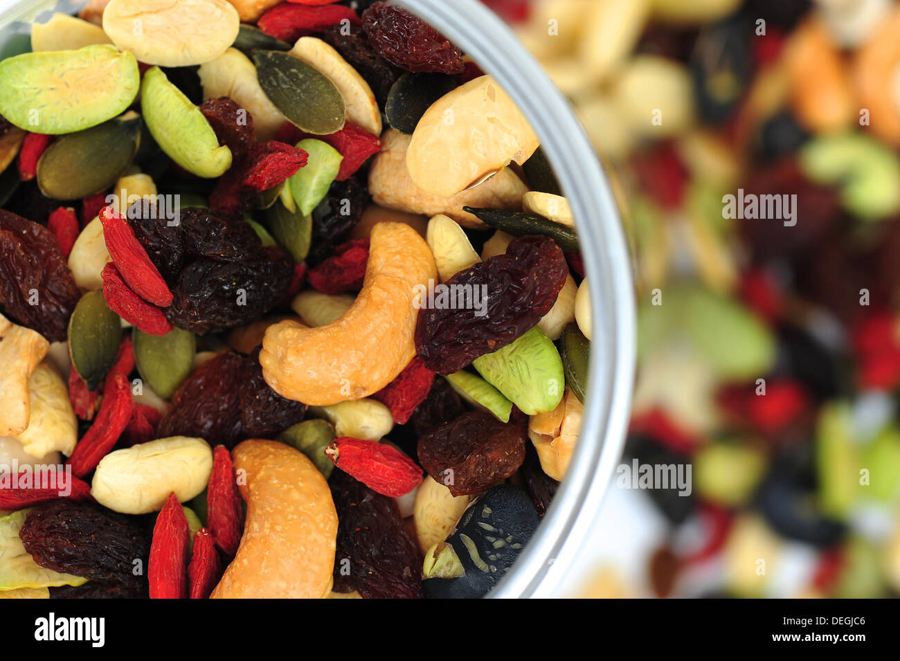 Mixed nuts and dry fruits Stock Photo Alamy