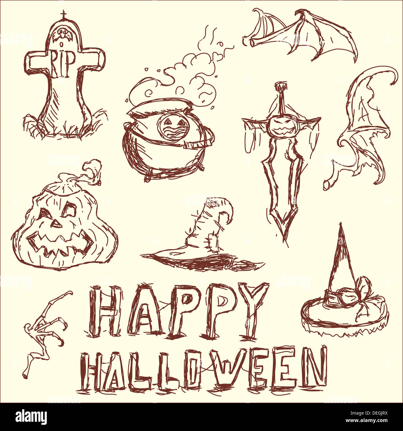 Vector illustration. The elements of Halloween Stock Photo Alamy