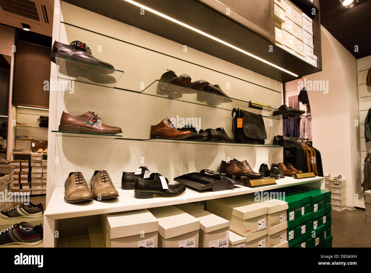 Shoes in a store, Burano, Venetian Lagoon, Venice, Veneto, Italy Stock Photo