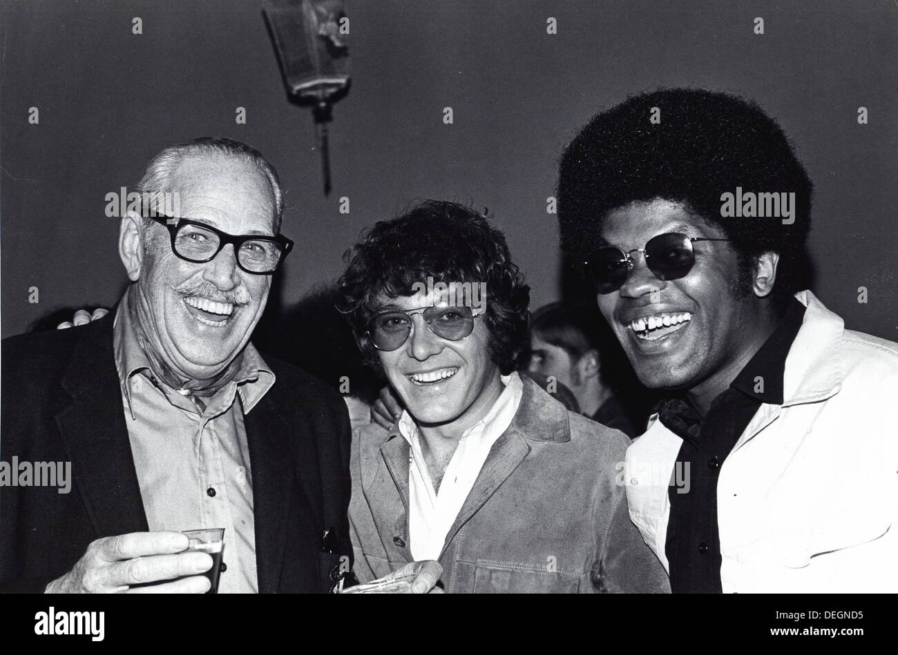 MICHAEL COLE with Clarence Williams and Mod Squad production manager Jack Voglin 1970.(Credit Image: © Smp/Globe Photos/ZUMAPRESS.com) Stock Photo