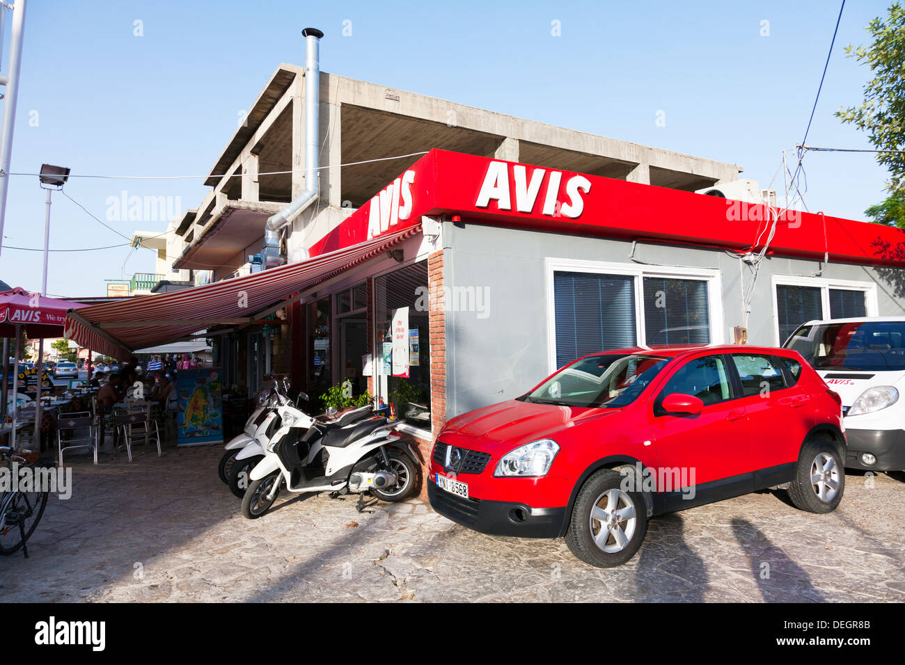 Avis car and scooter hire Nidri Lefkas Lefkada Greek Island Greece Nydri  Stock Photo - Alamy