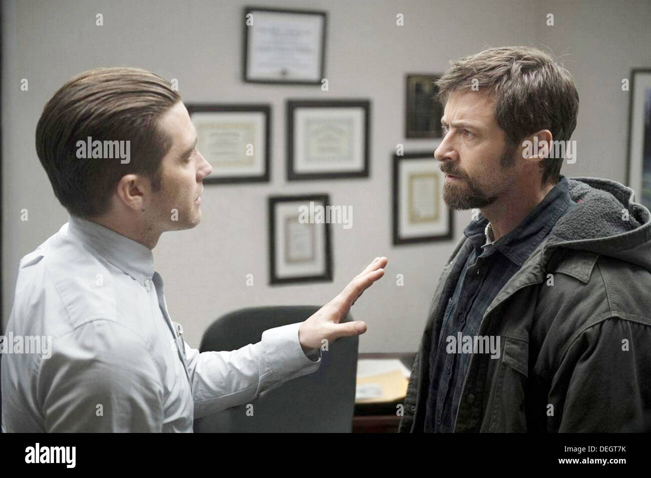 Prisoners 2013 Warner Bros Film With Jake Gyllenhaal At Left And Hugh Jackman As Keller Dover Stock Photo Alamy