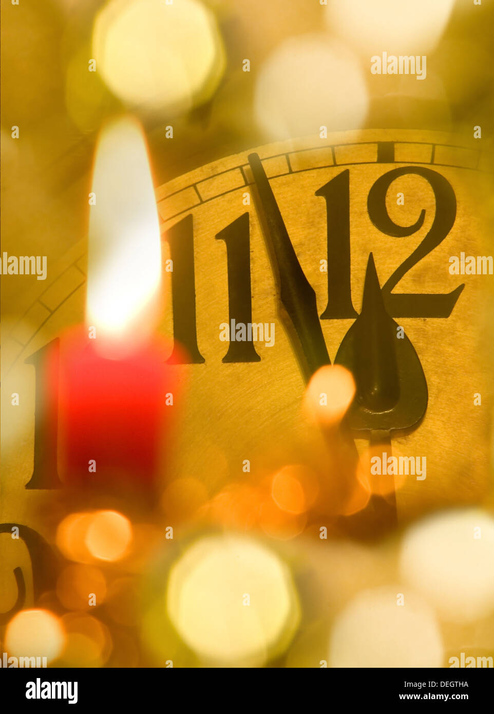 New year clock Stock Photo Alamy
