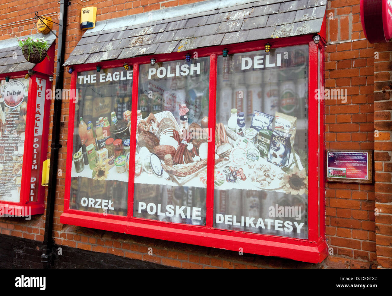 Polish Shop in UK selling food, Newmarket Suffolk East Anglia England UK Stock Photo