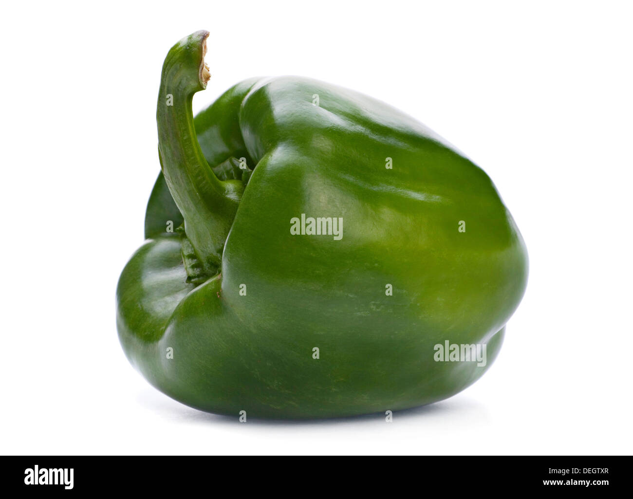 Green pepper vegetable isolated on white Stock Photo