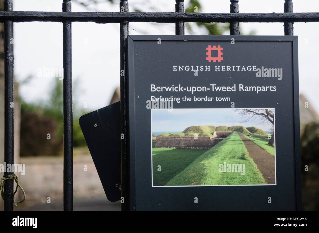 Gate to the Berwick Upon Tweed ramparts Stock Photo