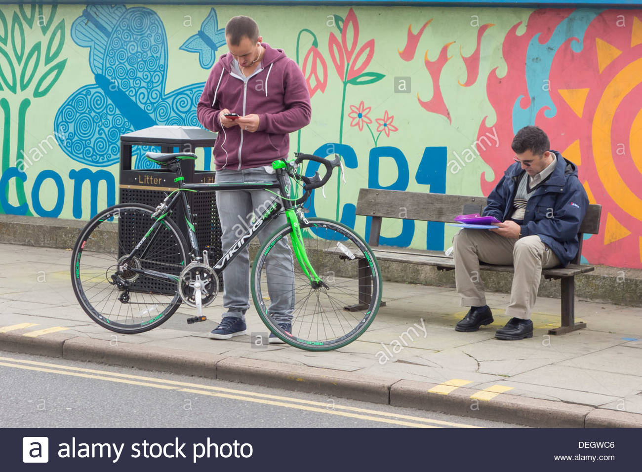 standing on bike seat