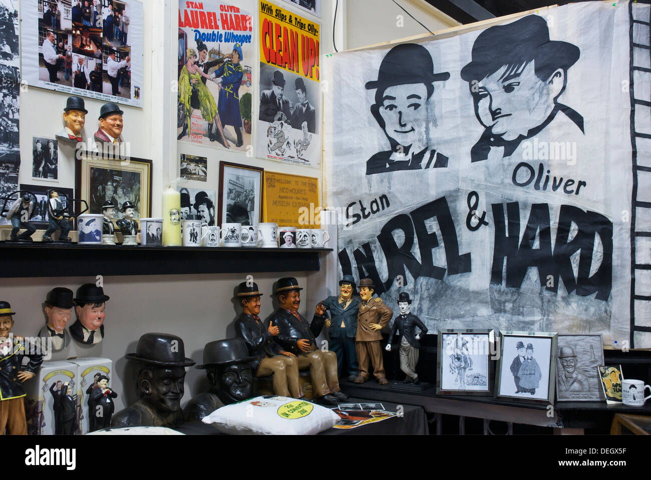 Interior of the Laurel & Hardy Museum, Ulverston, Cumbria, England UK Stock Photo