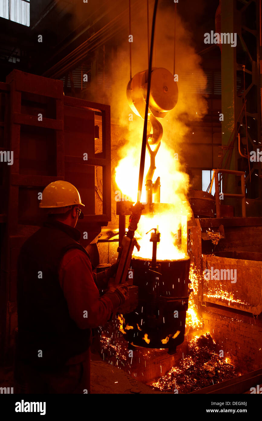 Steel foundry, metalworking, Gipuzkoa, Euskadi, Spain Stock Photo