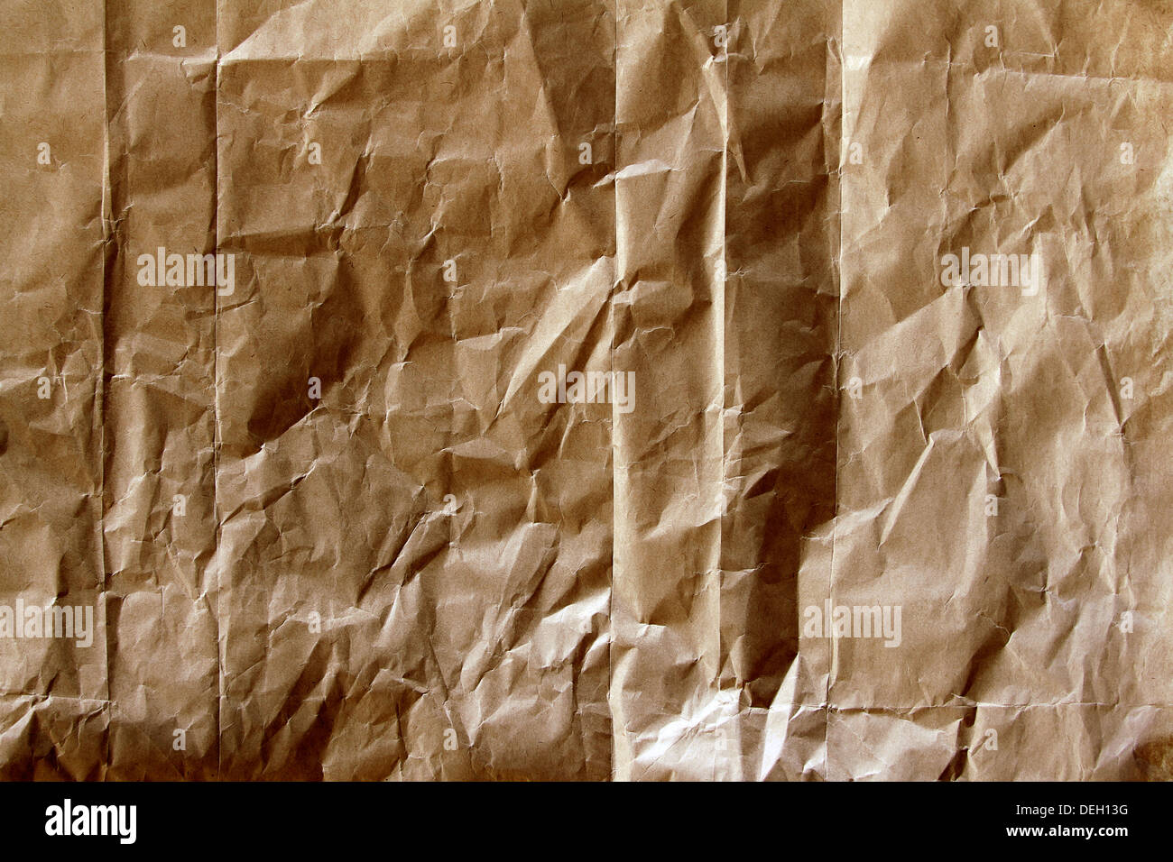 Closeup of wrinkled paper texture background Stock Photo