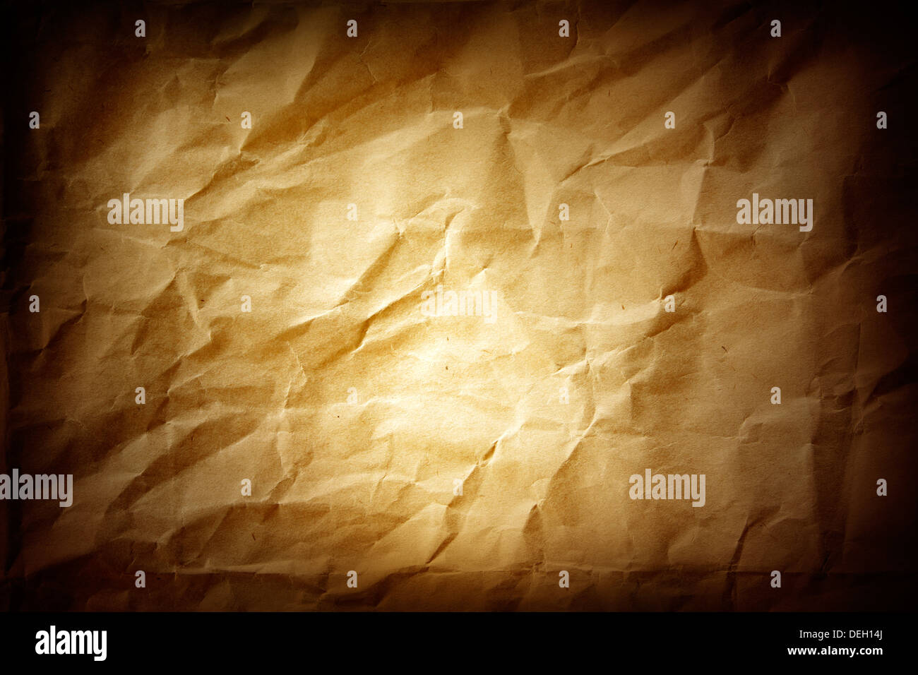 Closeup of wrinkled paper texture background Stock Photo