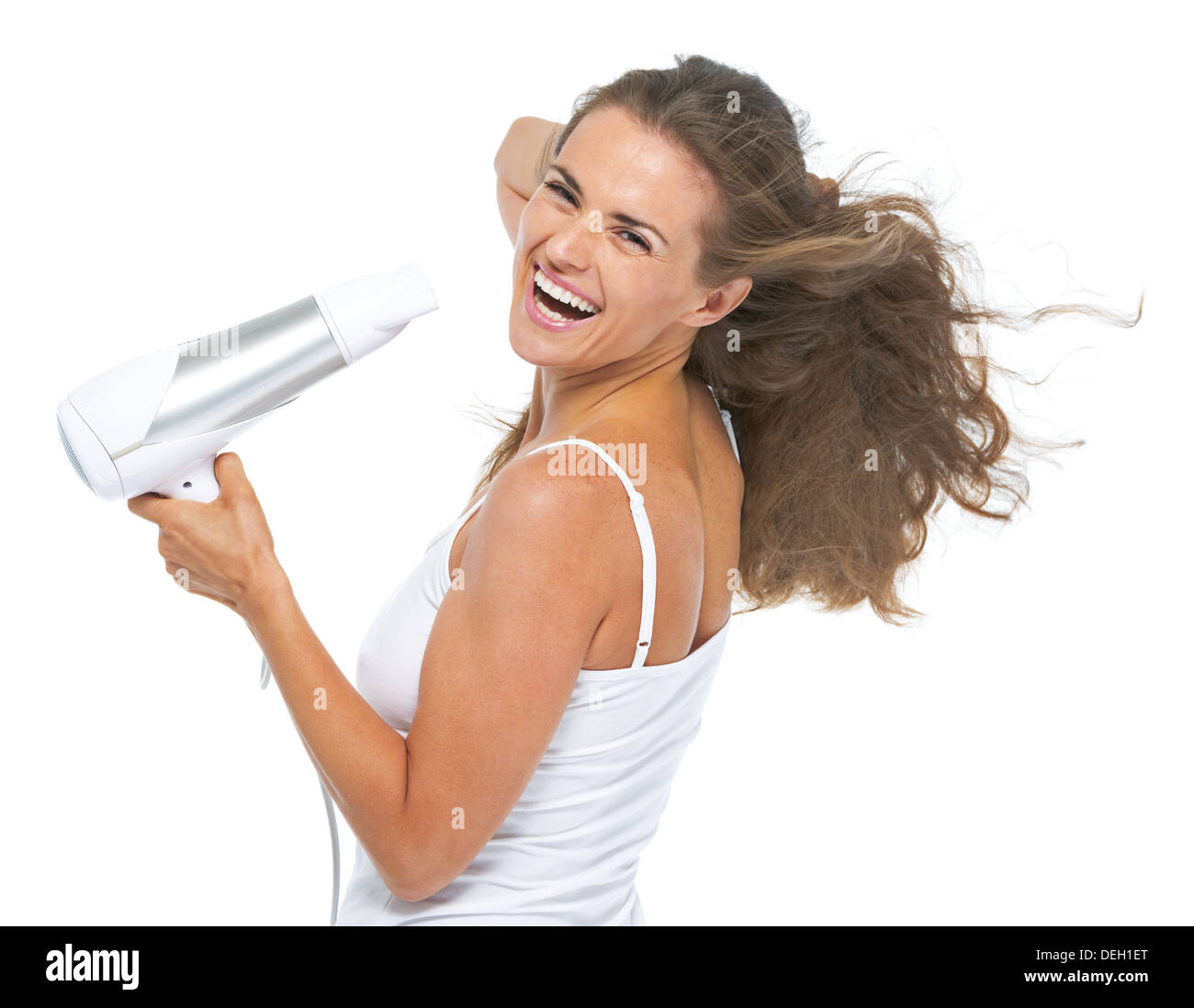 Beautiful hair blow dry hi-res stock photography and images - Alamy