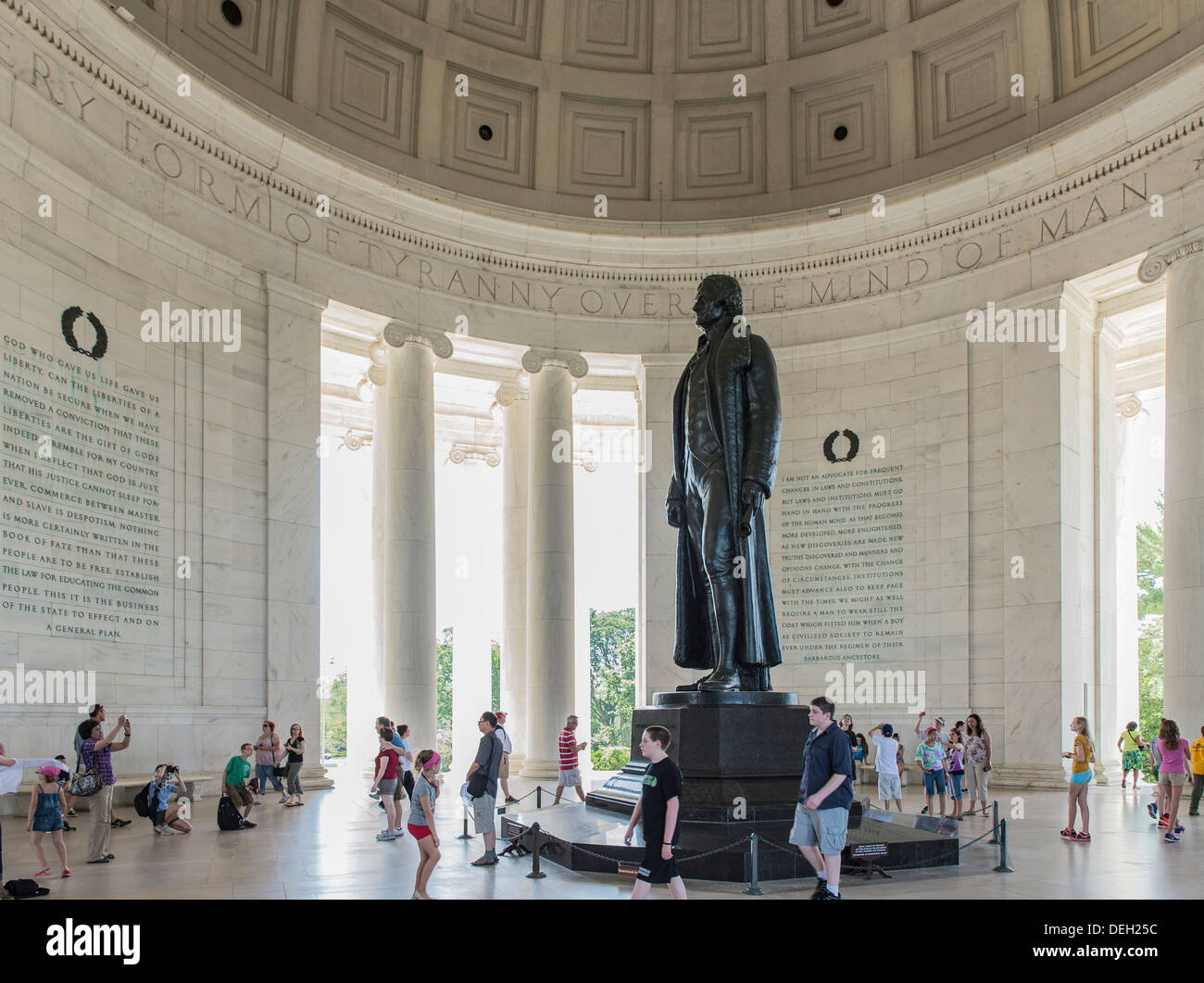 Interior, Jefferson Memorial, Washington DC, USA Stock Photo