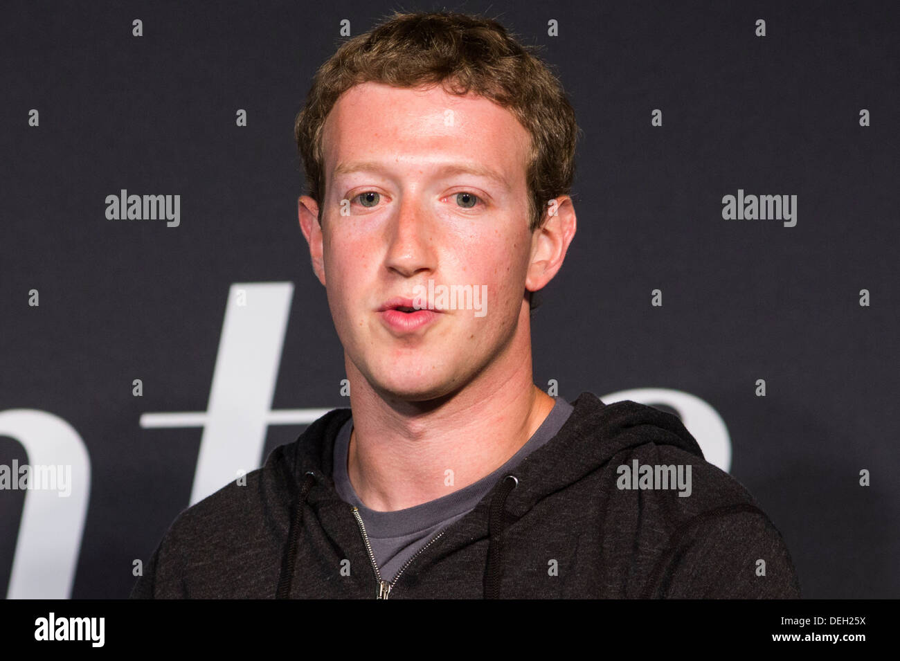 Mark Zuckerberg, co-founder, Chairman and CEO of Facebook.  Stock Photo