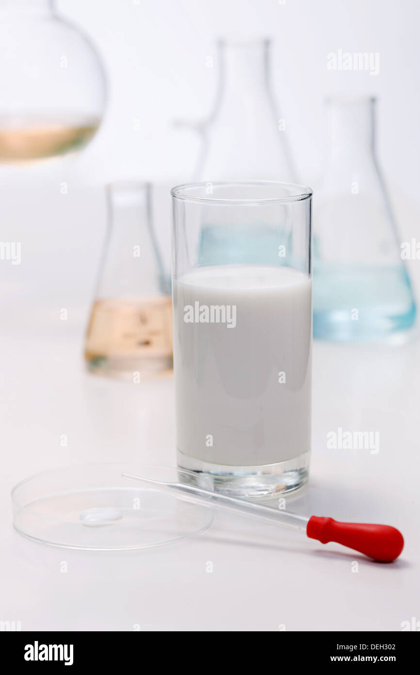 Research of milk in laboratory Stock Photo Alamy