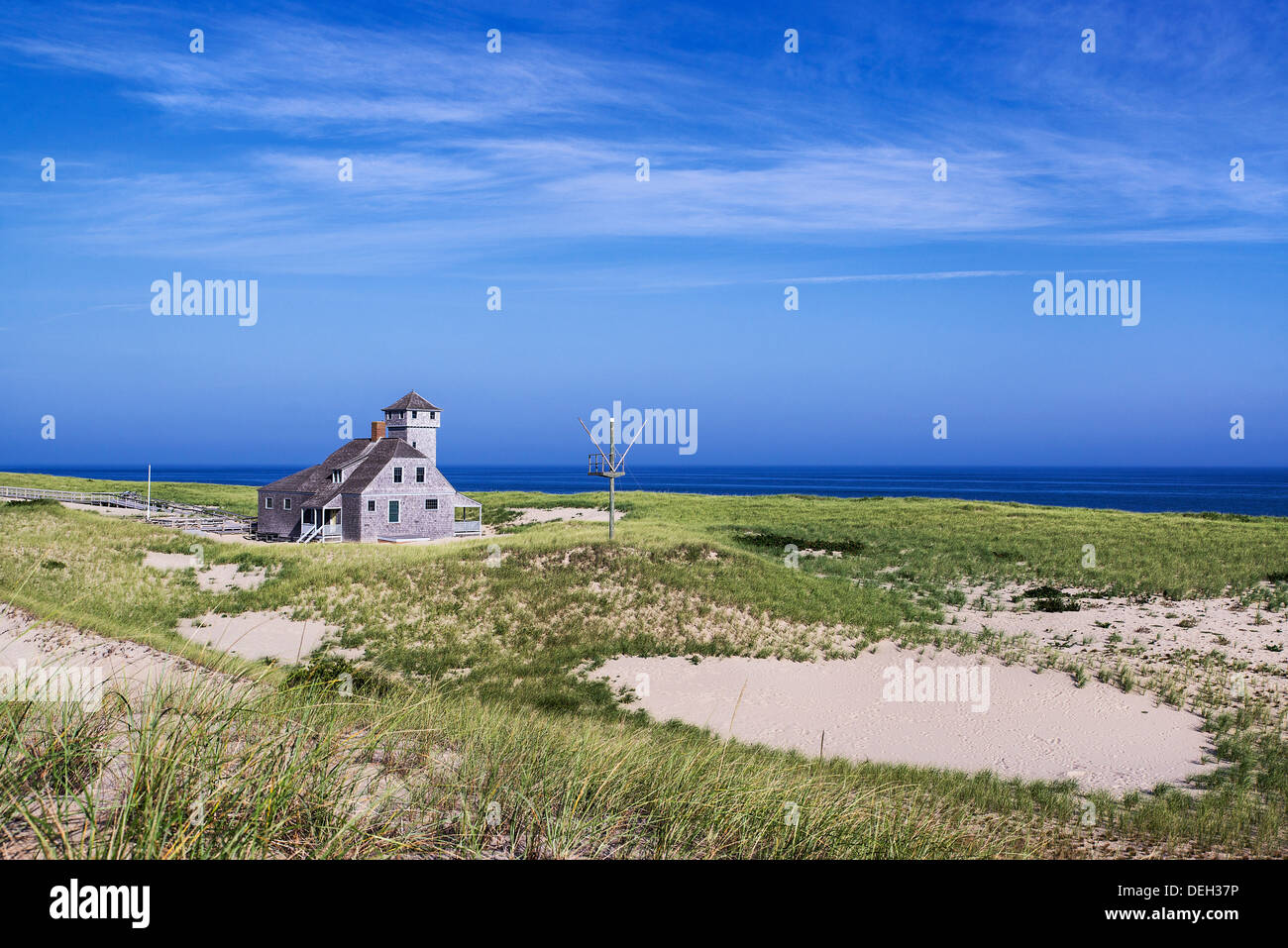 Old Harbor Life Saving Station Museum, Race Point, Cape Cod, Massachusetts, , USA Stock Photo