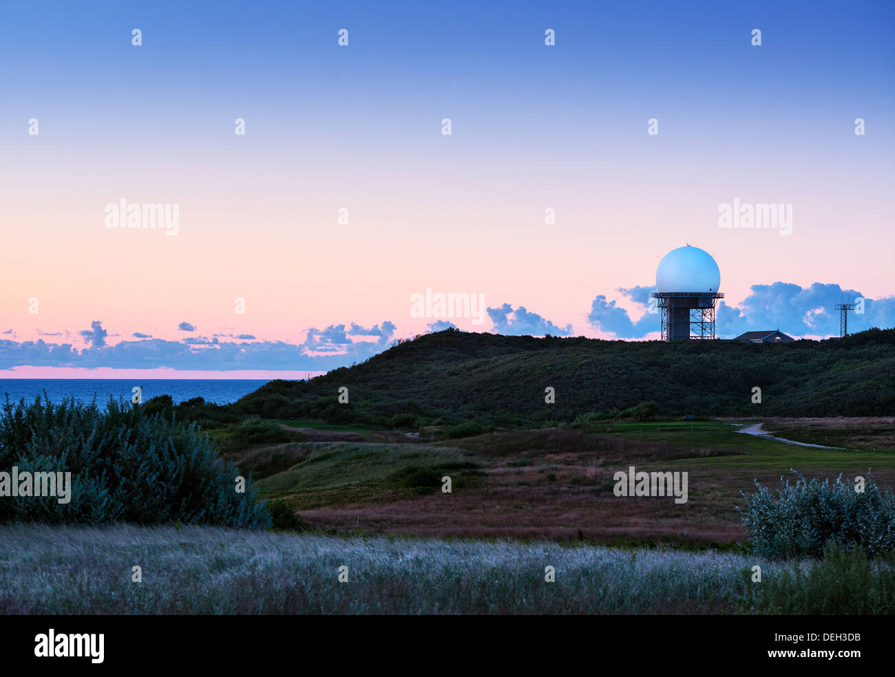 Observatory overlooking the ocean, Truro, Cape Cod, Massachusetts,, USA Stock Photo