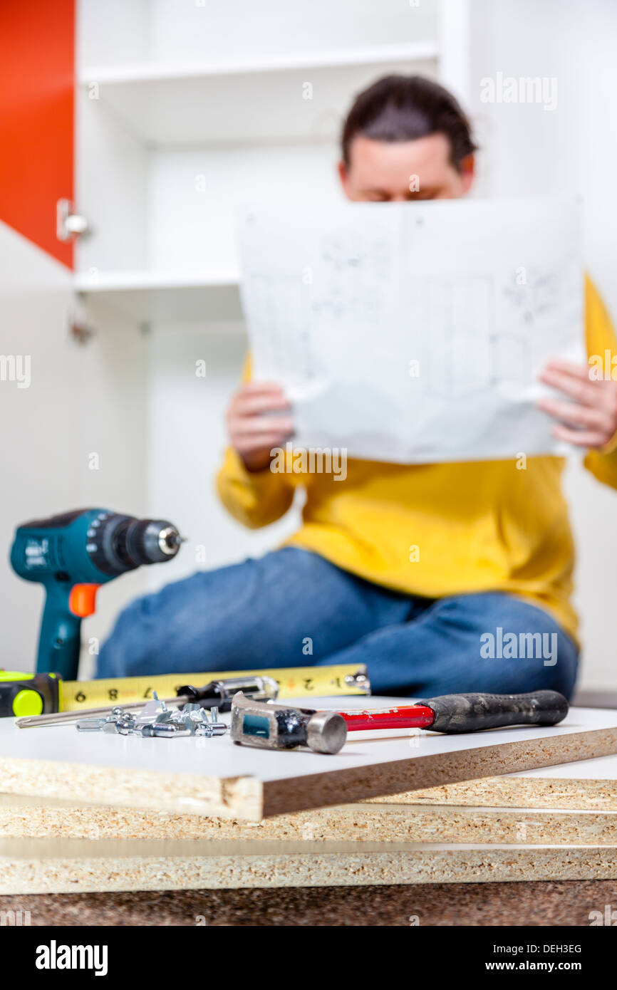 Furniture assembly Stock Photo