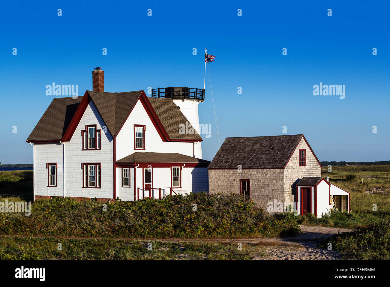 Stage Harbor Lighthouse, Chatham, Cape Cod, Massachusetts, USA Stock