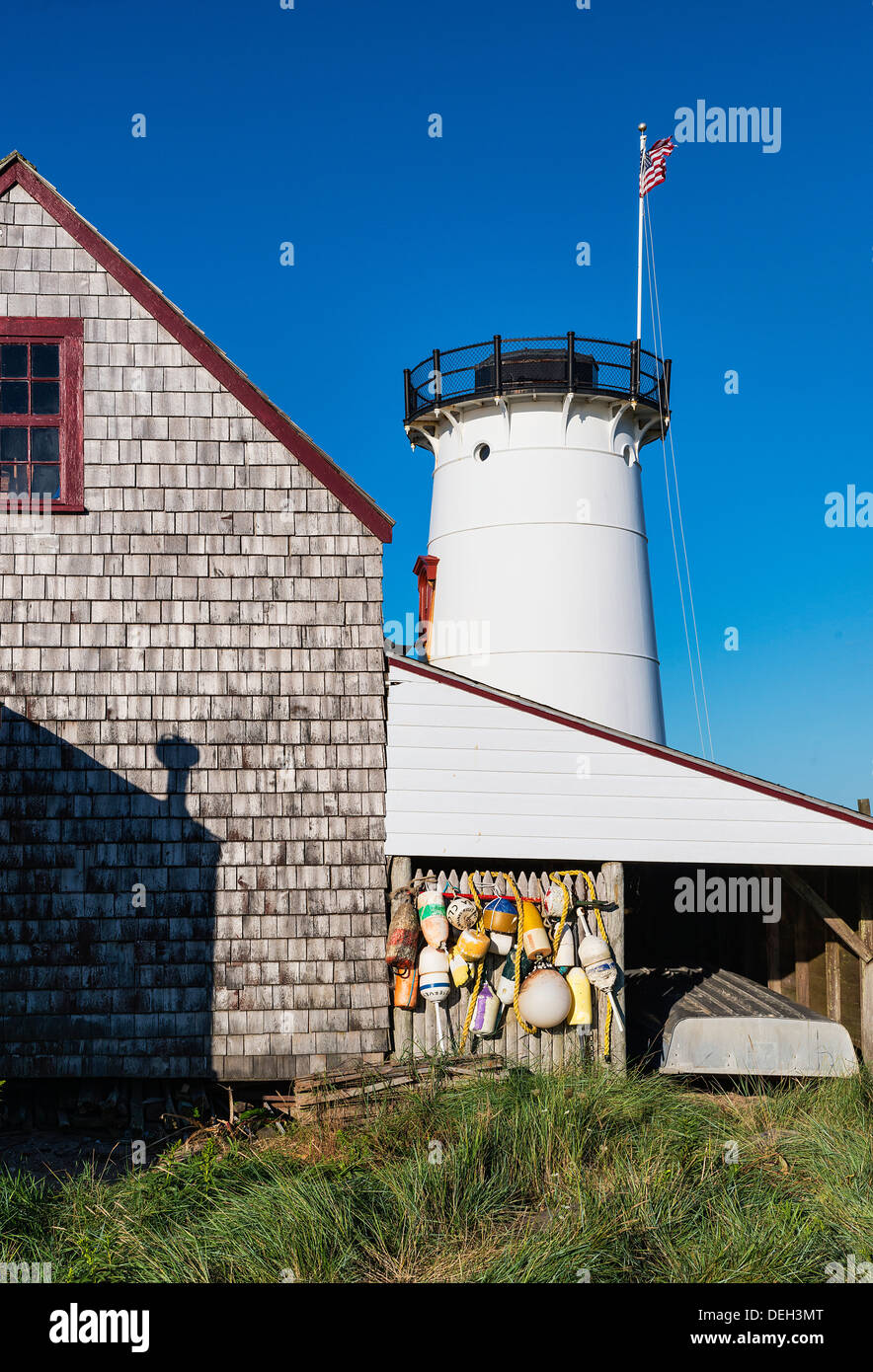 Stage Harbor Lighthouse, Chatham, Cape Cod, Massachusetts, USA Stock