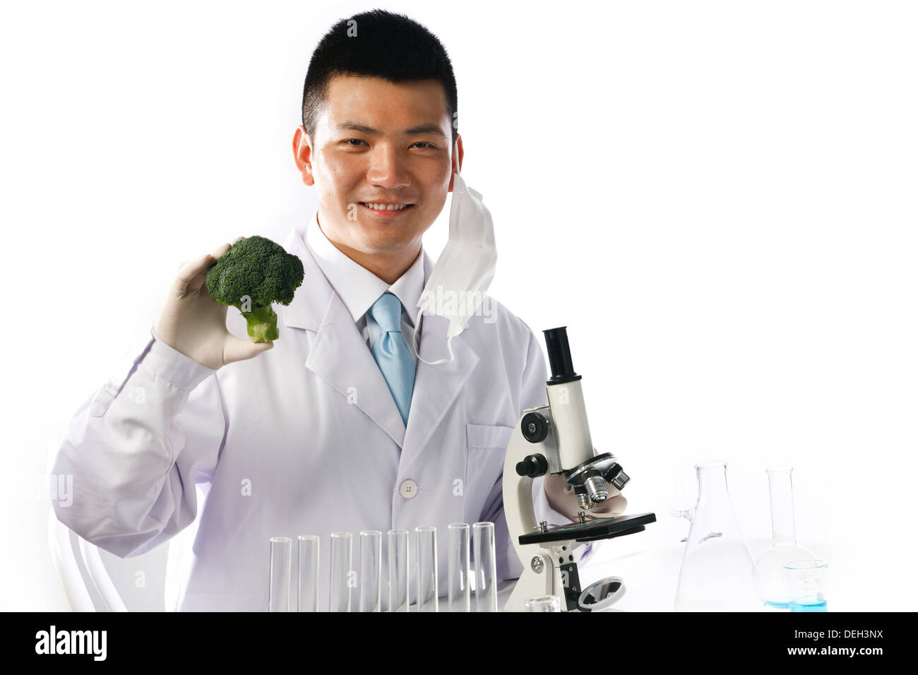 Asian people engaging in nurturing research Stock Photo