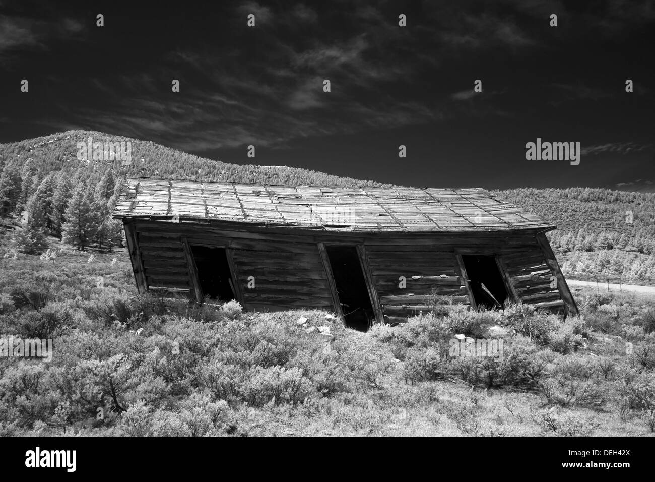 Gilmore Ghost Town Idaho Stock Photo Alamy
