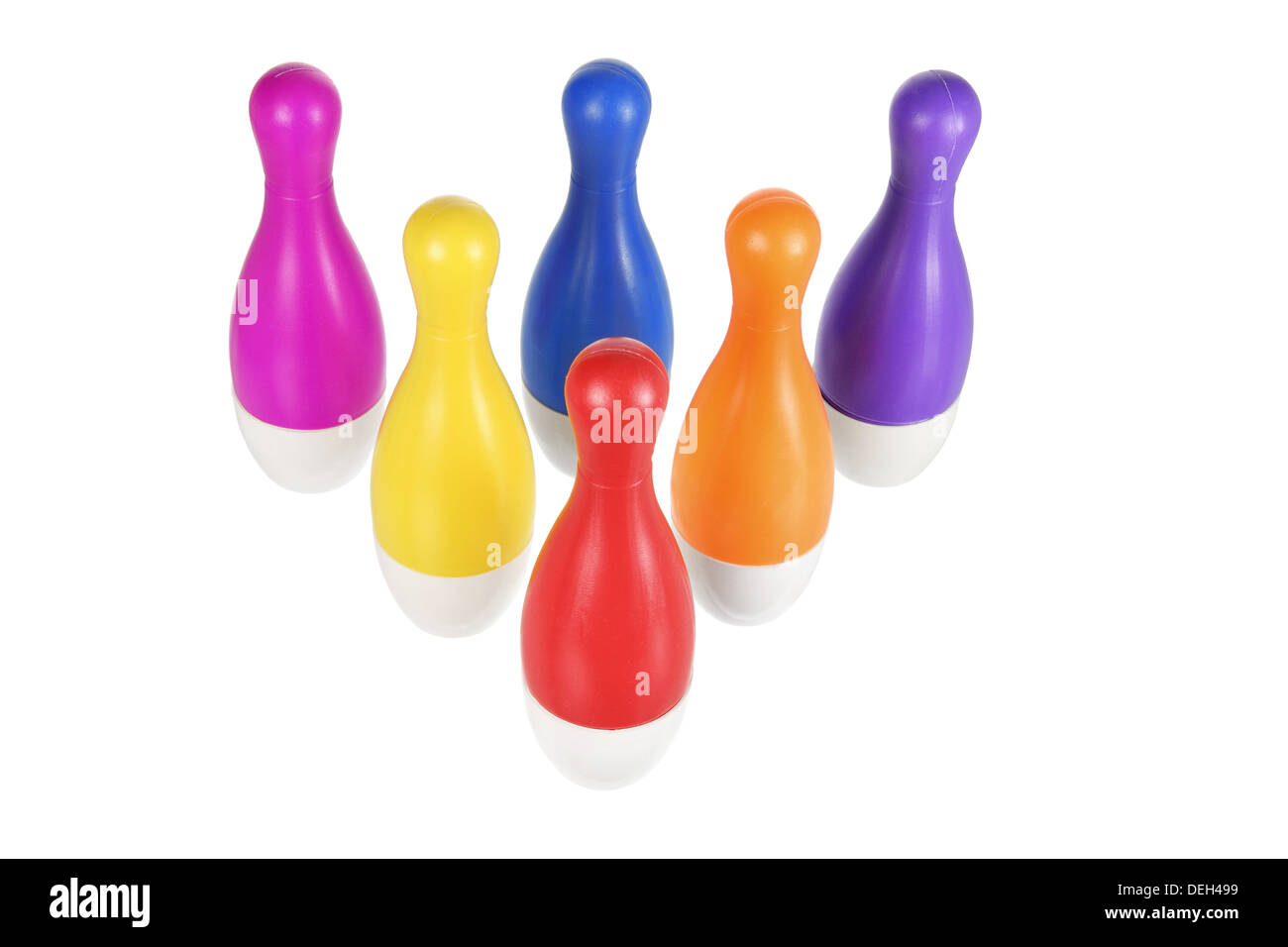 Miniature Bowling Pins on Stock Photo Alamy