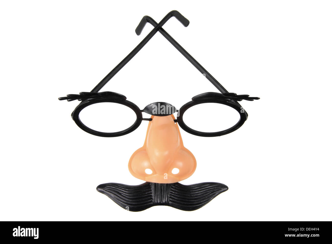 Funny Party Glasses with Nose and Moustache Stock Photo