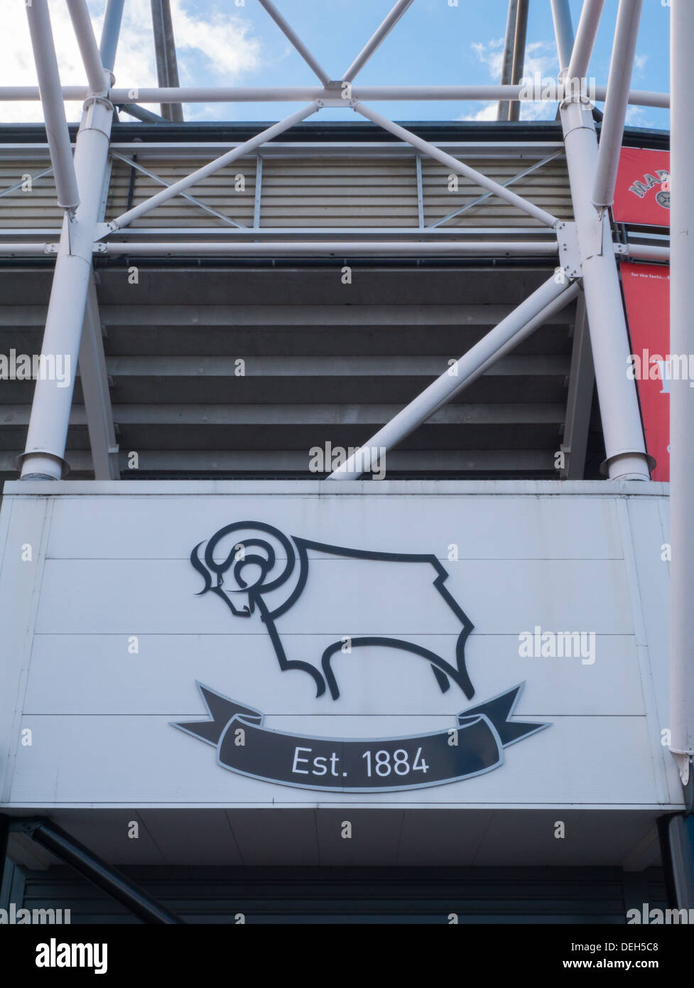 Derby Football Stadium. The home of Derby County Football Club (The Rams). Stock Photo