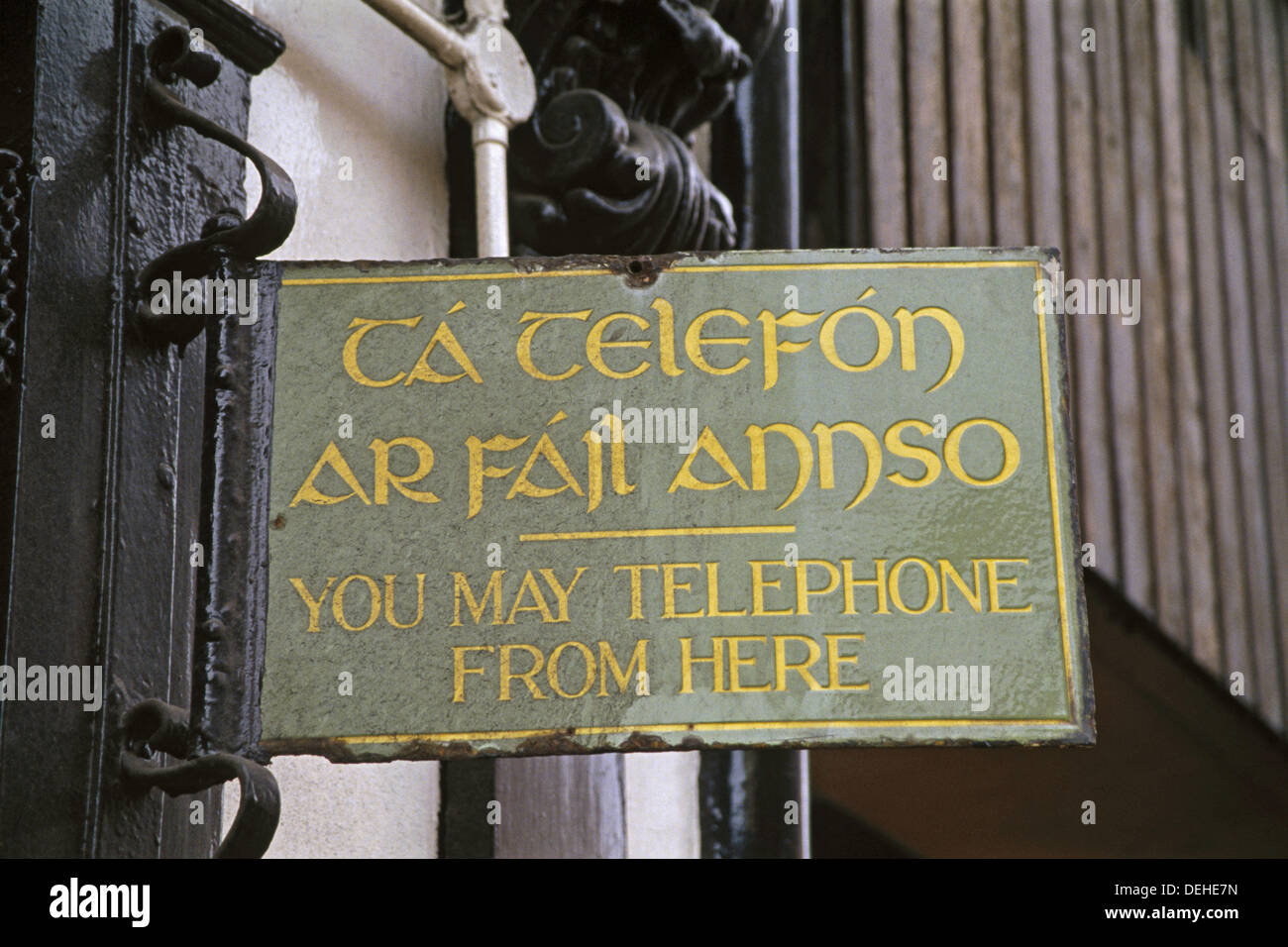 Telephone sign. Dublin, Ireland Stock Photo Alamy