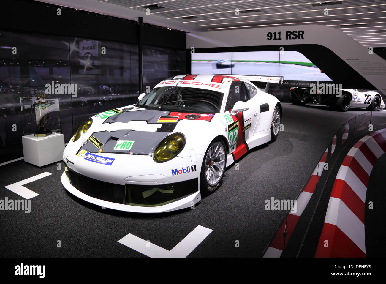 International Motor Show in Frankfurt, Germany. Porsche 911 RSR racing ...