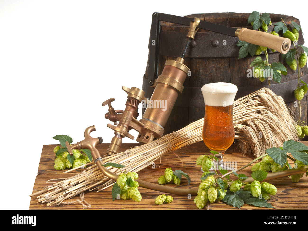 beer and raw material for beer production Stock Photo Alamy