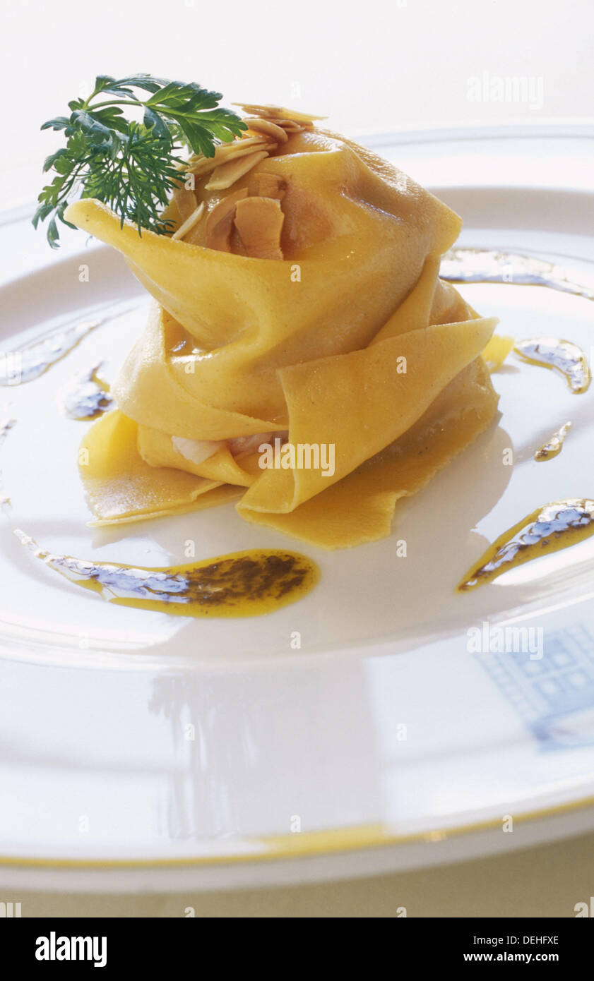Lobster ravioli. Patrick Guilbaud restaurant. Dublin. Ireland Stock Photo Alamy