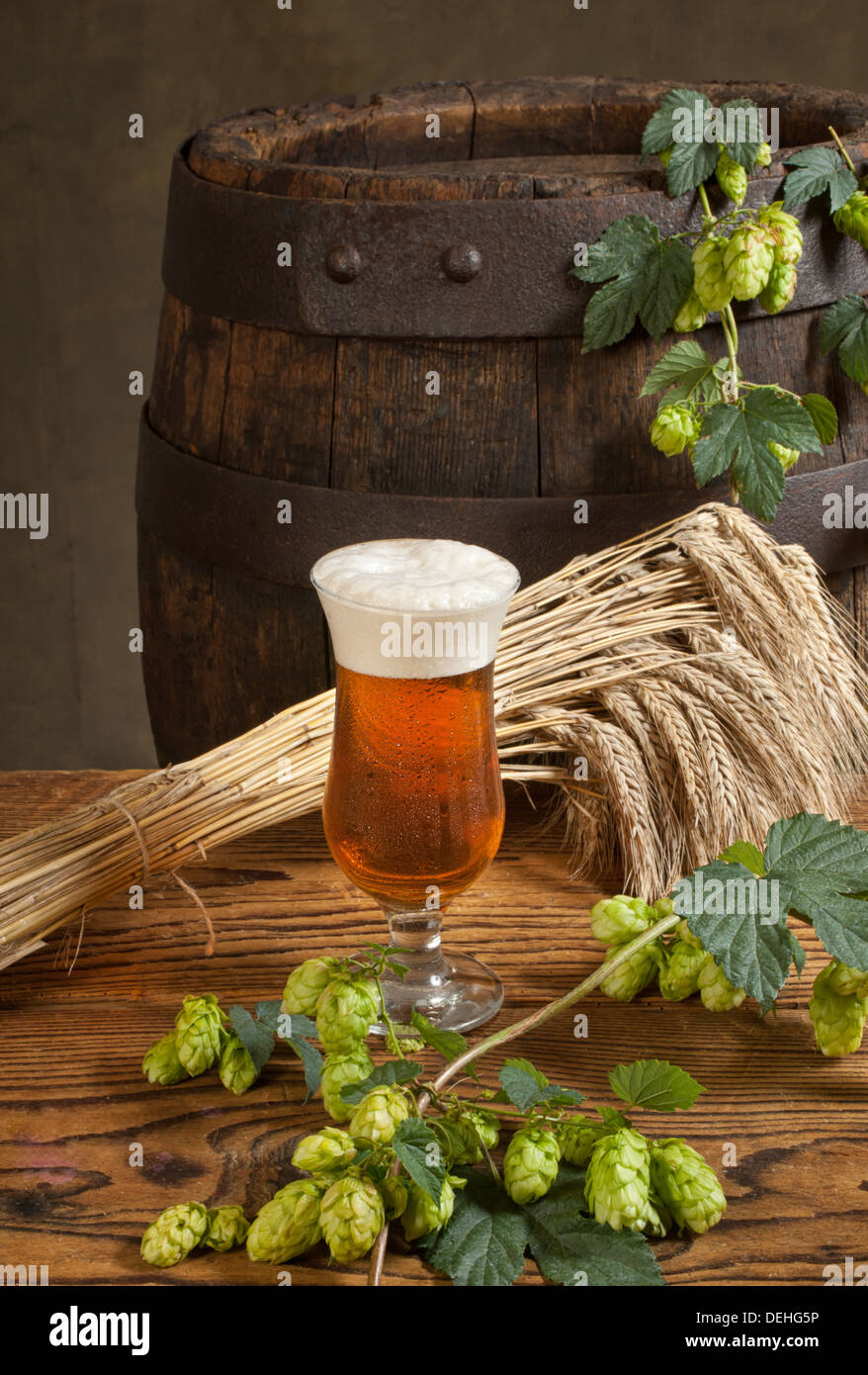 beer and raw material for beer production Stock Photo Alamy