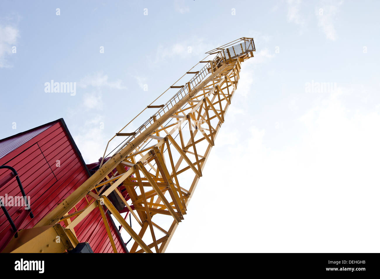 Crane above construction sites Stock Photo