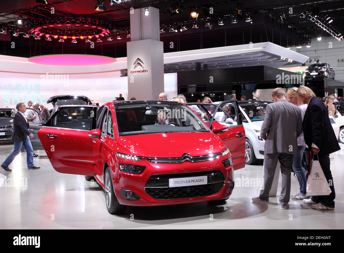 International Motor Show in Frankfurt, Germany. Citroen presenting the new C4 Picasso at the 65th IAA in Frankfurt, Germany Stock Photo