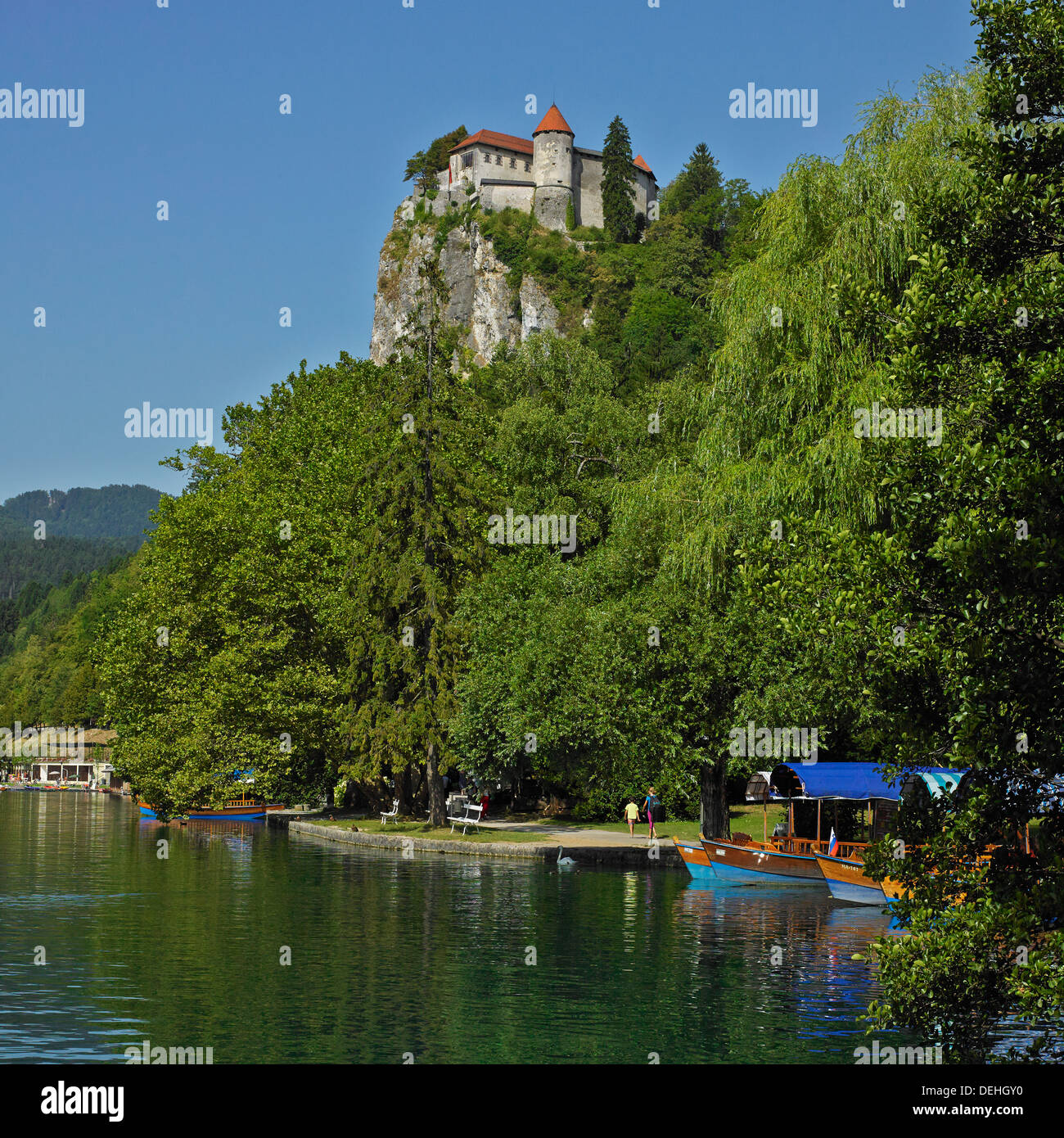 Bled Castle, Lake Bled, Bled, Slovenia. Stock Photo
